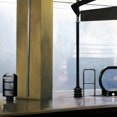 Quai – Cergy le Haut, 2007, huile sur toile (100x100 cm)